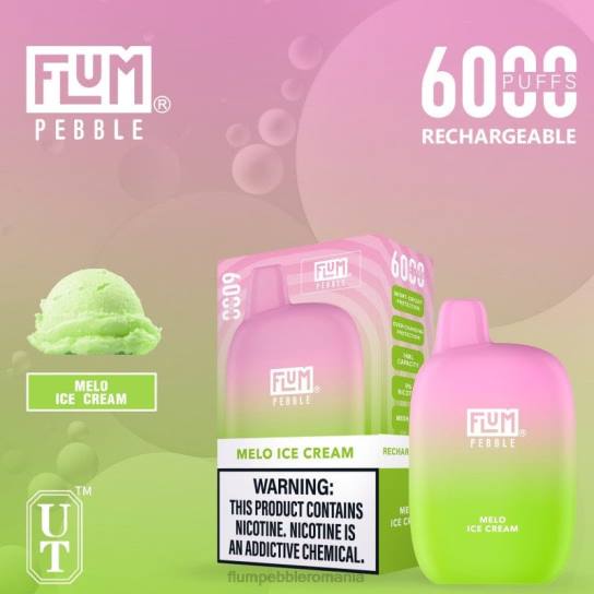 Flum Pebble vape near me - FLUM PEBBLES 6000 pufuri inghetata melo V2LR55