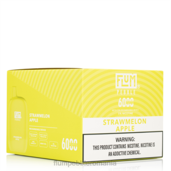 Flum float flavors - FLUM PEBBLES 6000 pufuri 10 pachete măr de căpșuni V2LR79